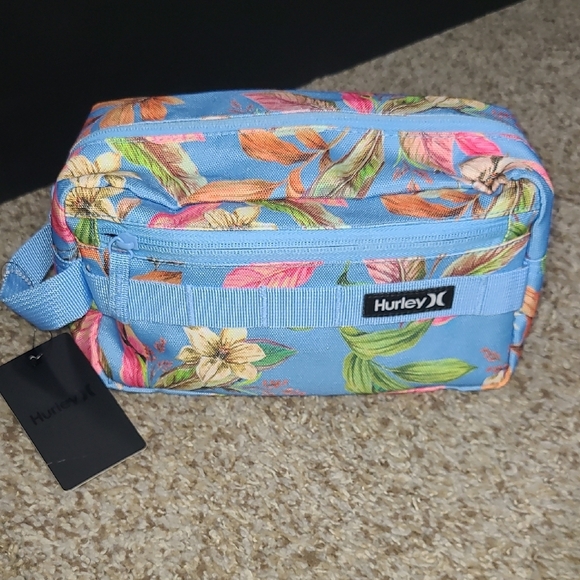 Hurley Floral Blue Cosmetic Case - Picture 1 of 5